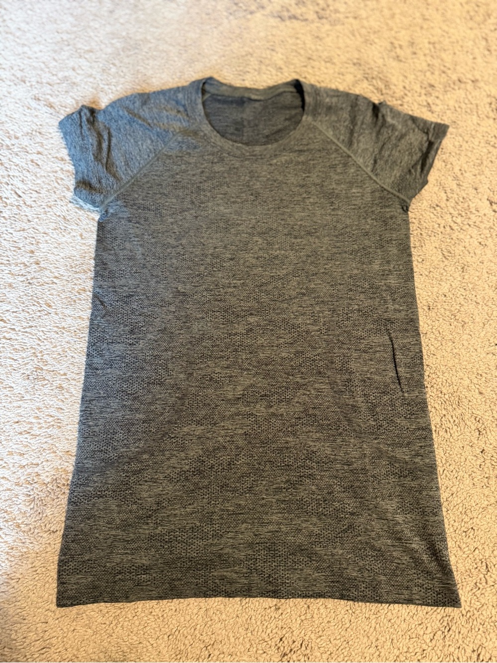 Women’s Short Sleeve Green Gray Crewneck Shirt